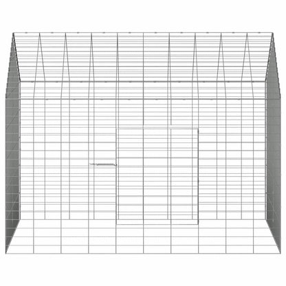 Konijnenkooi Zilver 400 x 78 x 78 cm Gegalvaniseerd staal