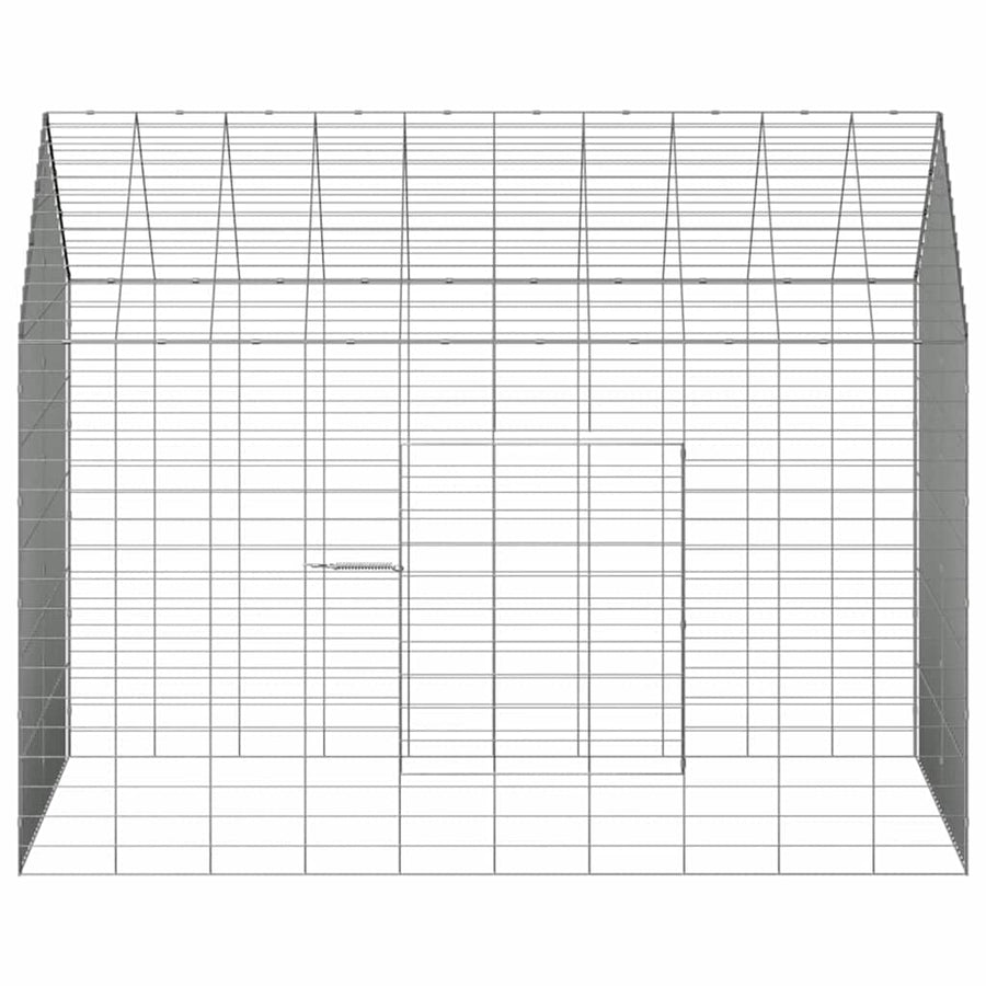 Konijnenkooi Zilver 400 x 78 x 78 cm Gegalvaniseerd staal