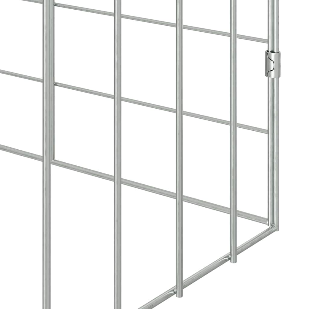 Konijnenkooi Zilver 400 x 78 x 78 cm Gegalvaniseerd staal
