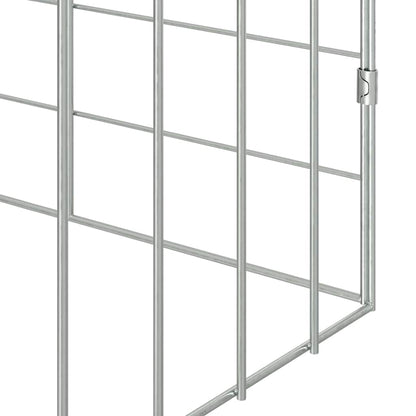 Konijnenkooi Zilver 400 x 78 x 78 cm Gegalvaniseerd staal