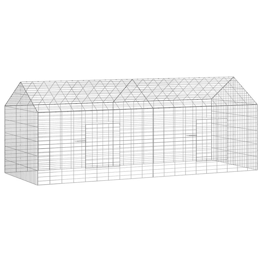 Konijnenkooi Zilver 400 x 78 x 78 cm Gegalvaniseerd staal
