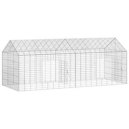 Konijnenkooi Zilver 400 x 78 x 78 cm Gegalvaniseerd staal