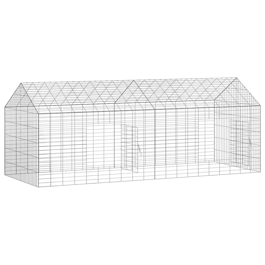 Konijnenkooi Zilver 400 x 78 x 78 cm Gegalvaniseerd staal