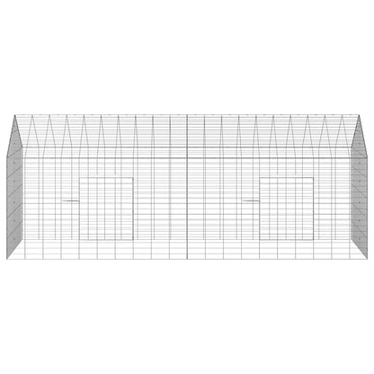 Konijnenkooi Zilver 400 x 78 x 78 cm Gegalvaniseerd staal