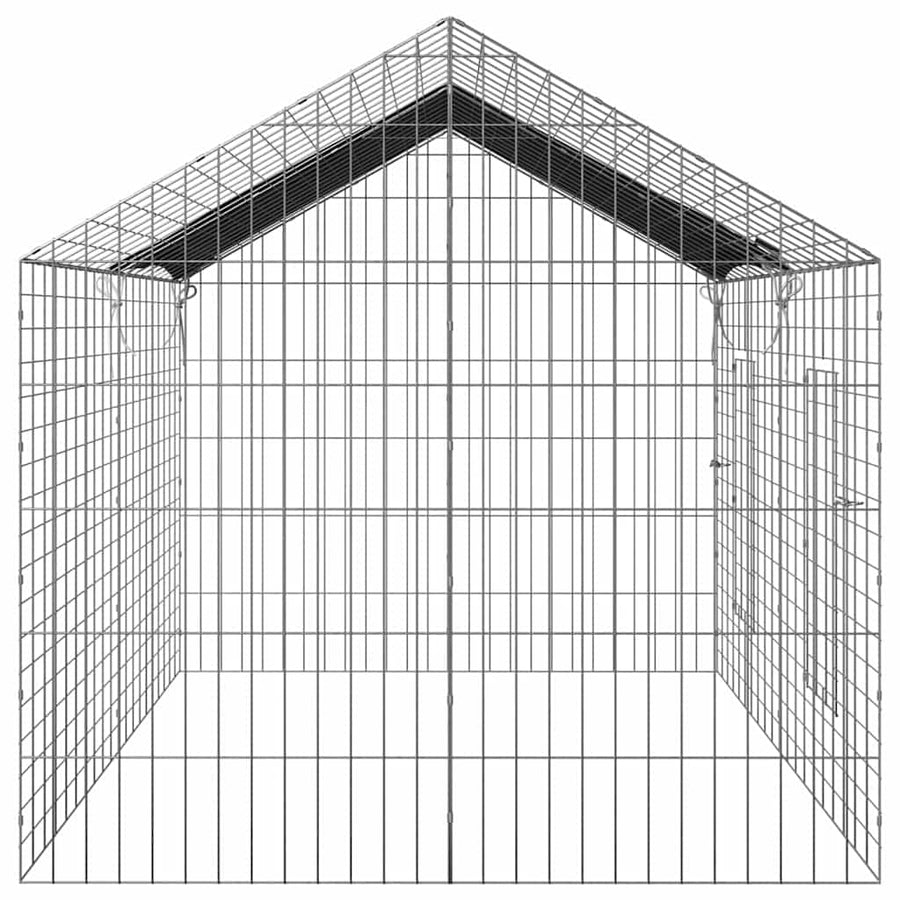 Konijnenkooi Zilver 400 x 78 x 78 cm Gegalvaniseerd staal