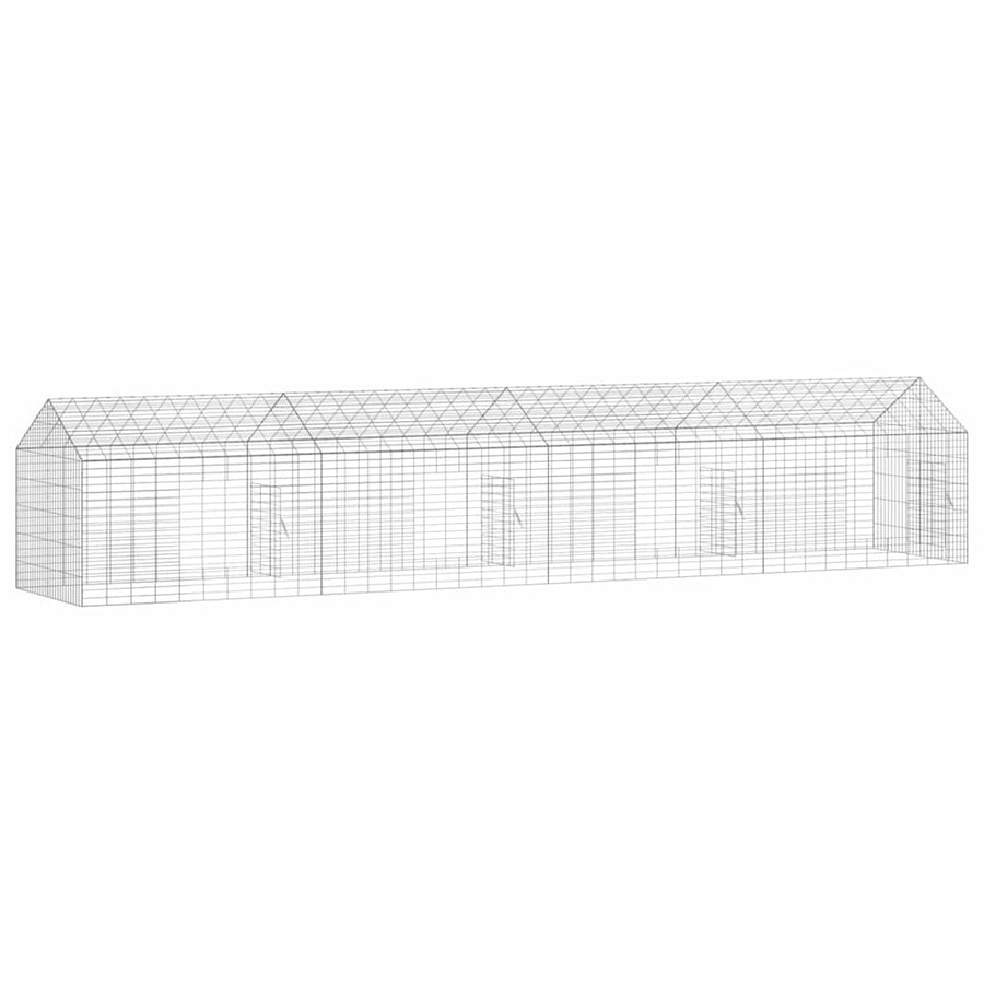 Konijnenkooi Zilver 400 x 78 x 78 cm Gegalvaniseerd staal