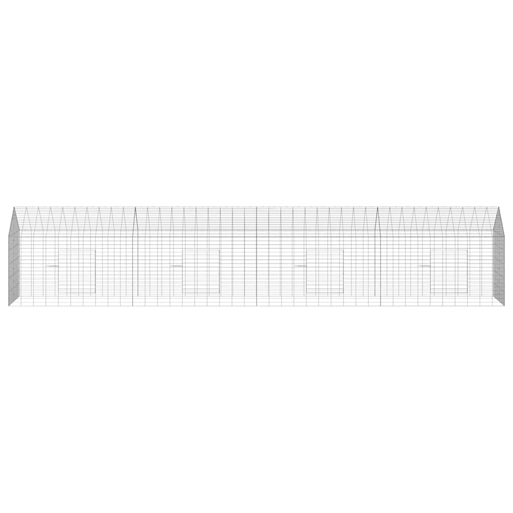Konijnenkooi Zilver 400 x 78 x 78 cm Gegalvaniseerd staal