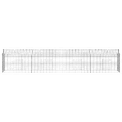 Konijnenkooi Zilver 400 x 78 x 78 cm Gegalvaniseerd staal