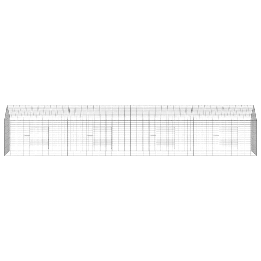 Konijnenkooi Zilver 400 x 78 x 78 cm Gegalvaniseerd staal