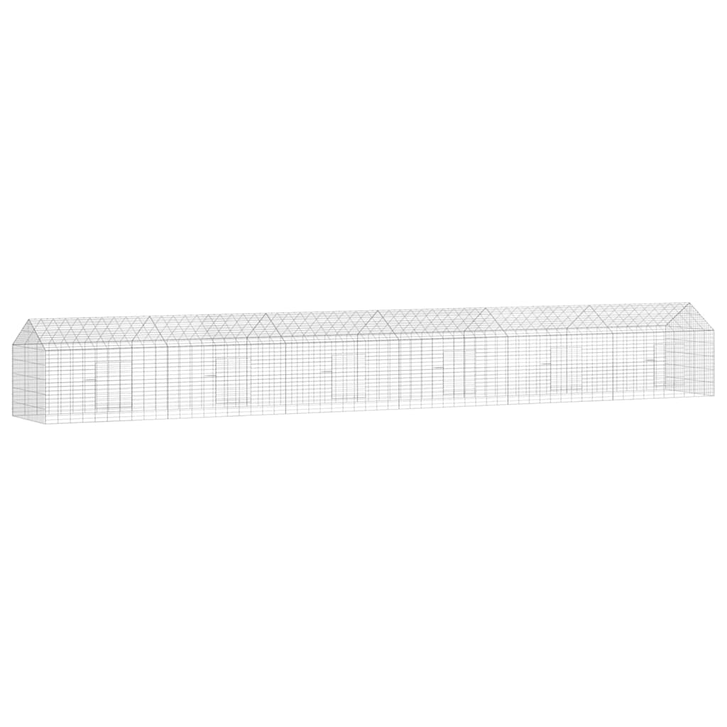 Konijnenkooi Zilver 400 x 78 x 78 cm Gegalvaniseerd staal
