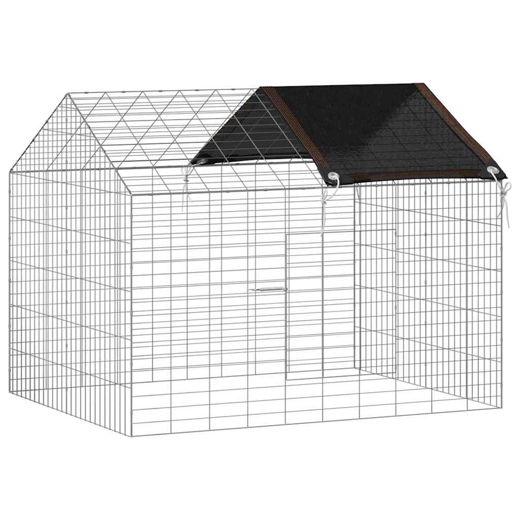 Konijnenkooi Zilver 400 x 78 x 78 cm Gegalvaniseerd staal