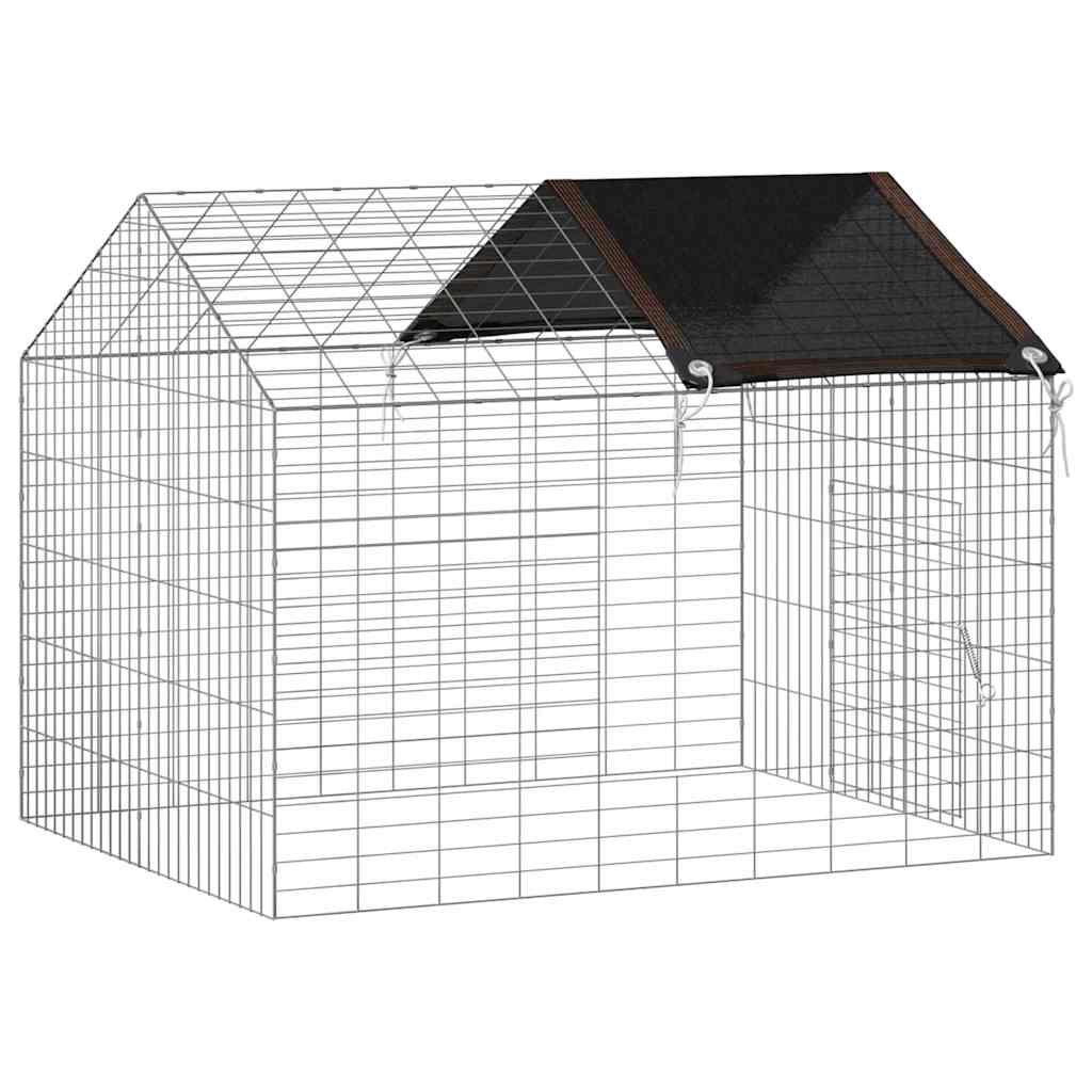Konijnenkooi Zilver 400 x 78 x 78 cm Gegalvaniseerd staal