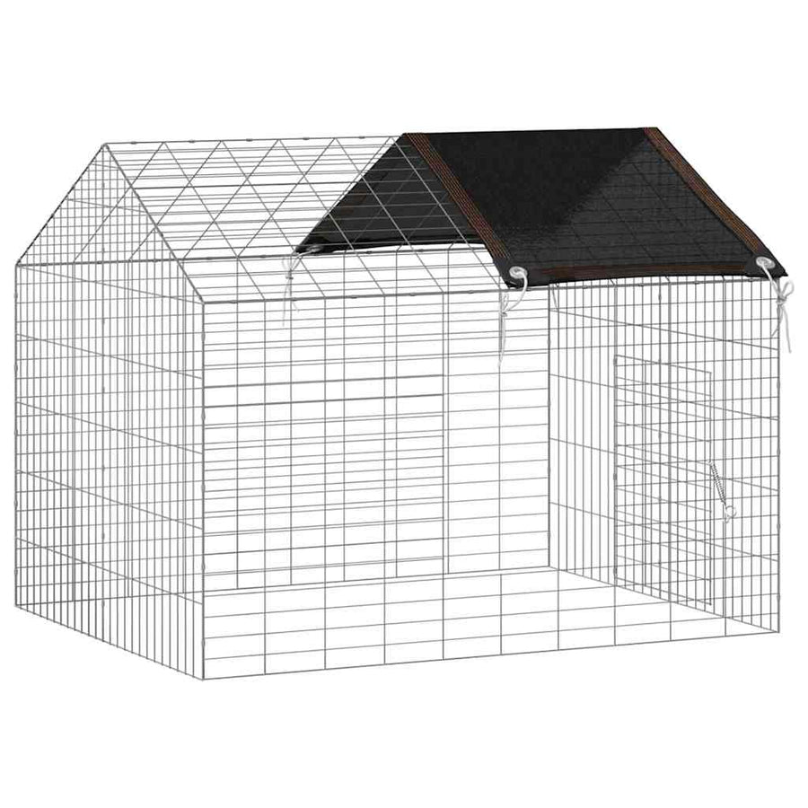 Konijnenkooi Zilver 400 x 78 x 78 cm Gegalvaniseerd staal