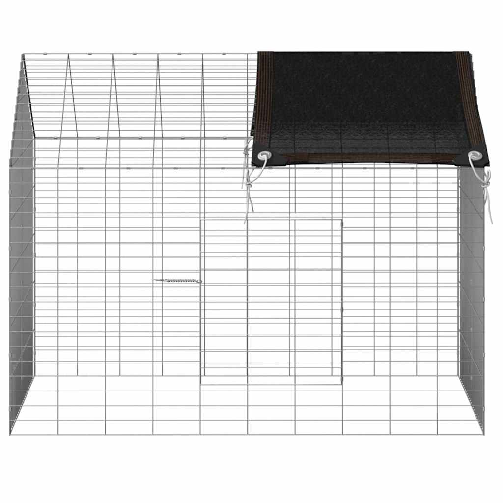 Konijnenkooi Zilver 400 x 78 x 78 cm Gegalvaniseerd staal