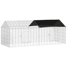 Konijnenkooi Zilver 400 x 78 x 78 cm Gegalvaniseerd staal