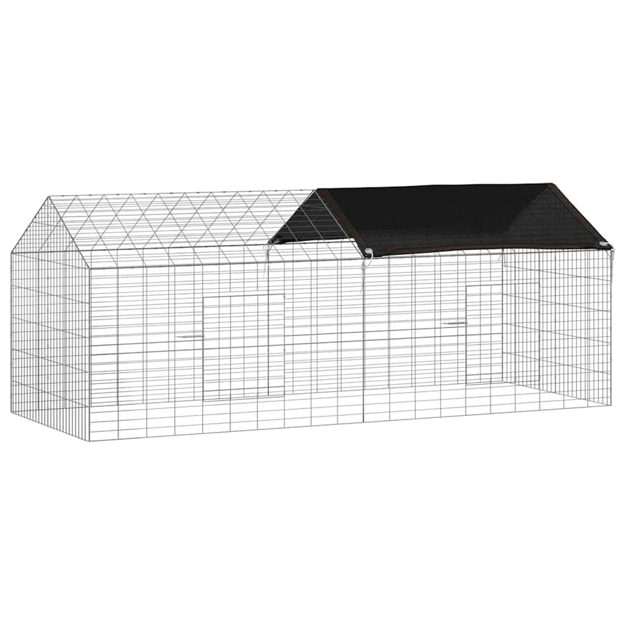 Konijnenkooi Zilver 400 x 78 x 78 cm Gegalvaniseerd staal