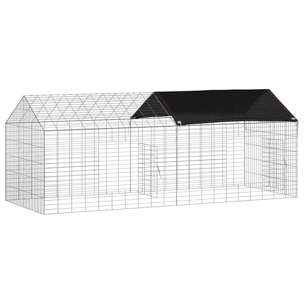 Konijnenkooi Zilver 400 x 78 x 78 cm Gegalvaniseerd staal