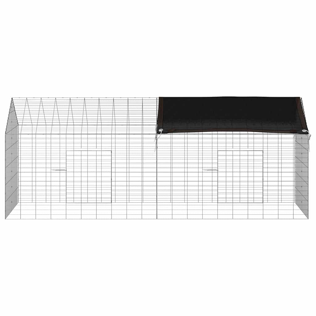 Konijnenkooi Zilver 400 x 78 x 78 cm Gegalvaniseerd staal