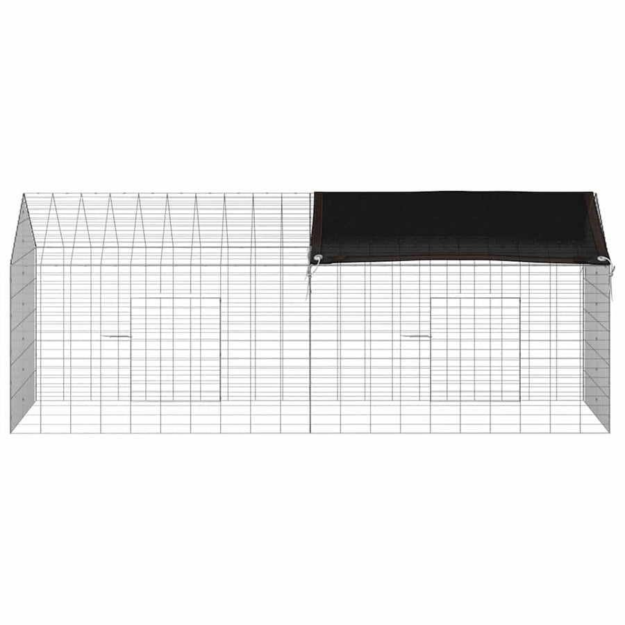 Konijnenkooi Zilver 400 x 78 x 78 cm Gegalvaniseerd staal