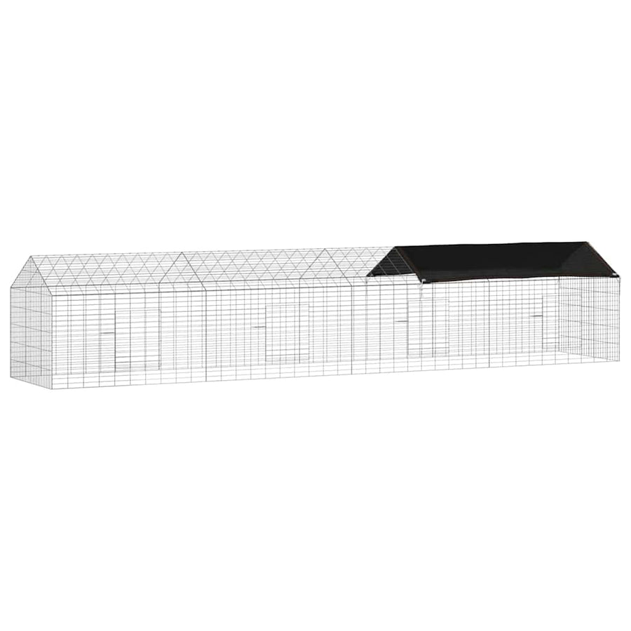 Konijnenkooi Zilver 400 x 78 x 78 cm Gegalvaniseerd staal