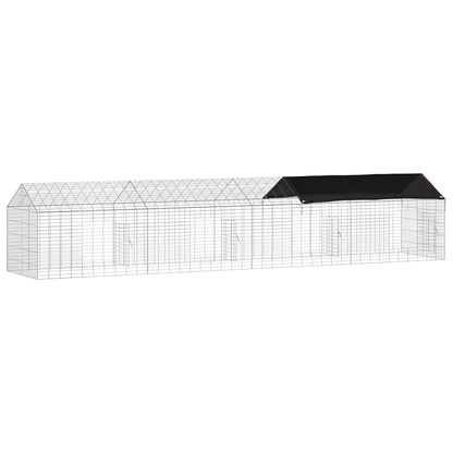 Konijnenkooi Zilver 400 x 78 x 78 cm Gegalvaniseerd staal