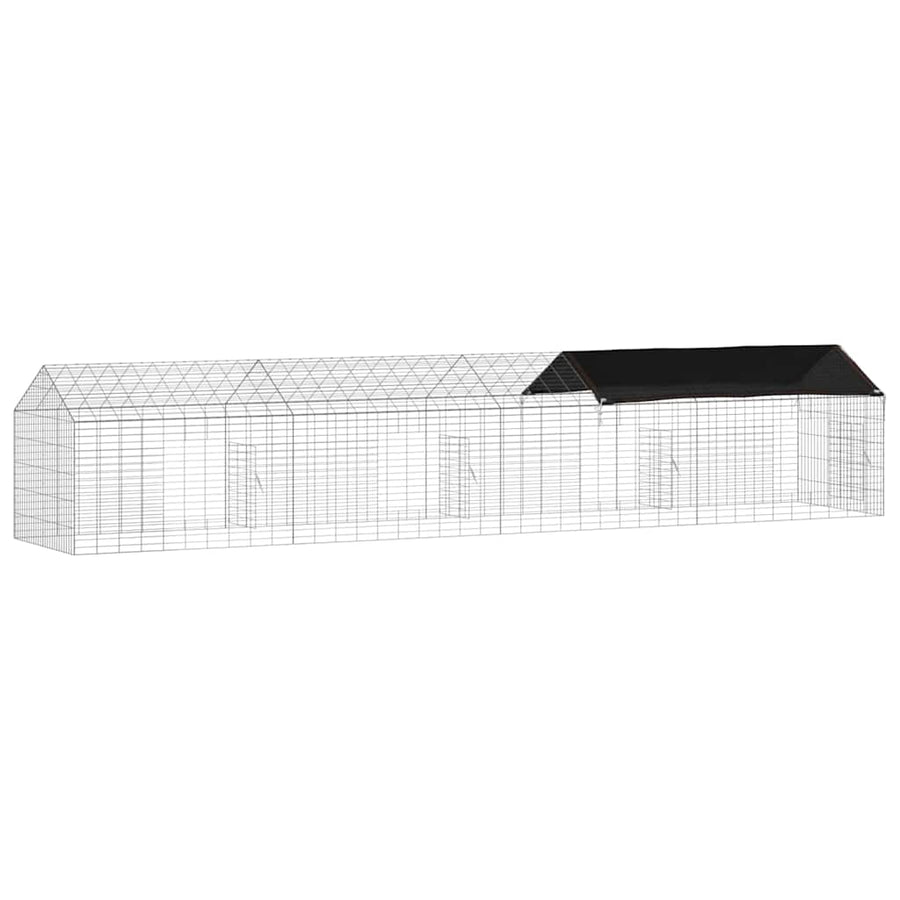 Konijnenkooi Zilver 400 x 78 x 78 cm Gegalvaniseerd staal
