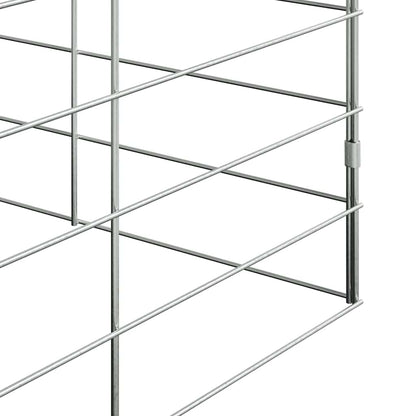 Konijnenkooi Zilver 400 x 100 x 210 cm Gegalvaniseerd staal