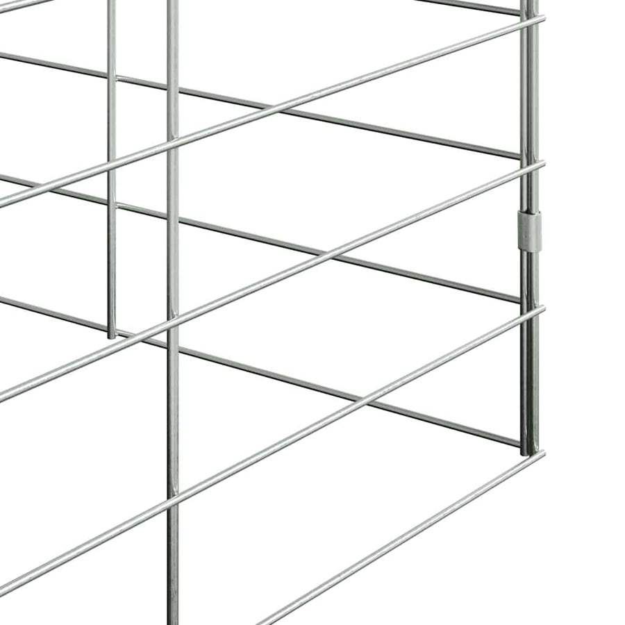 Konijnenkooi Zilver 400 x 100 x 210 cm Gegalvaniseerd staal