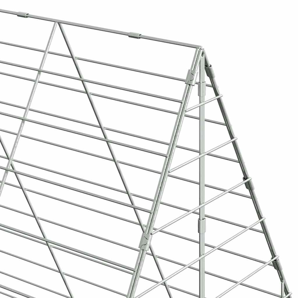 Konijnenkooi Zilver 400 x 100 x 210 cm Gegalvaniseerd staal