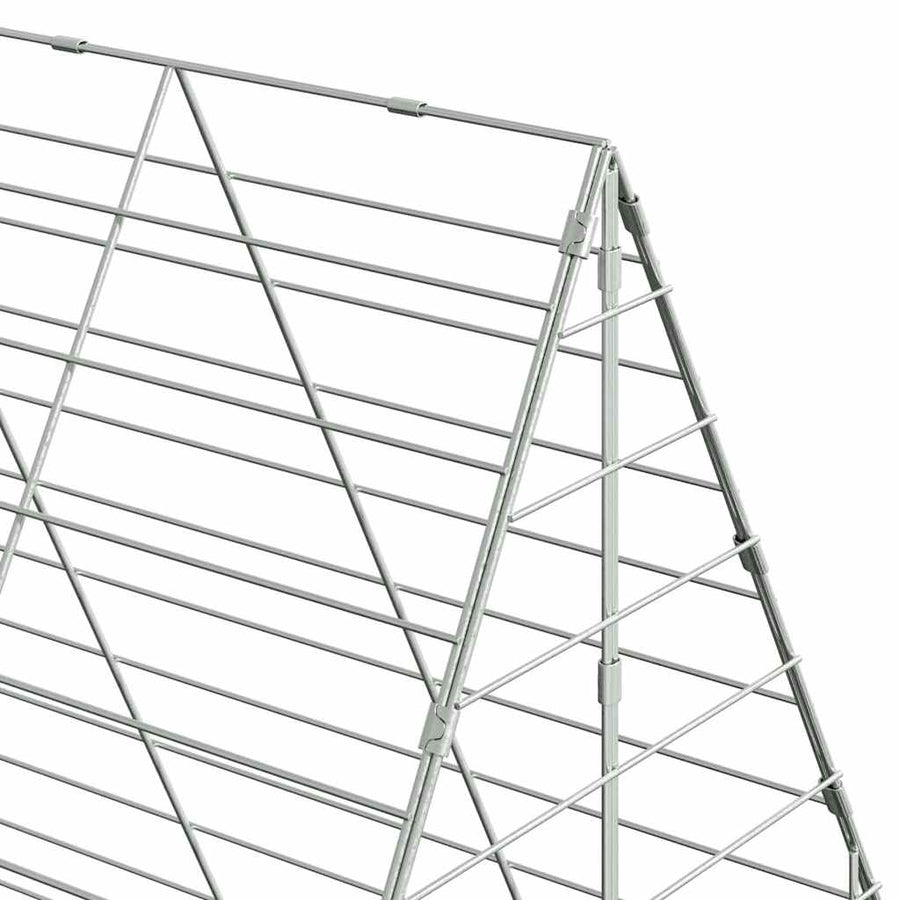 Konijnenkooi Zilver 400 x 100 x 210 cm Gegalvaniseerd staal