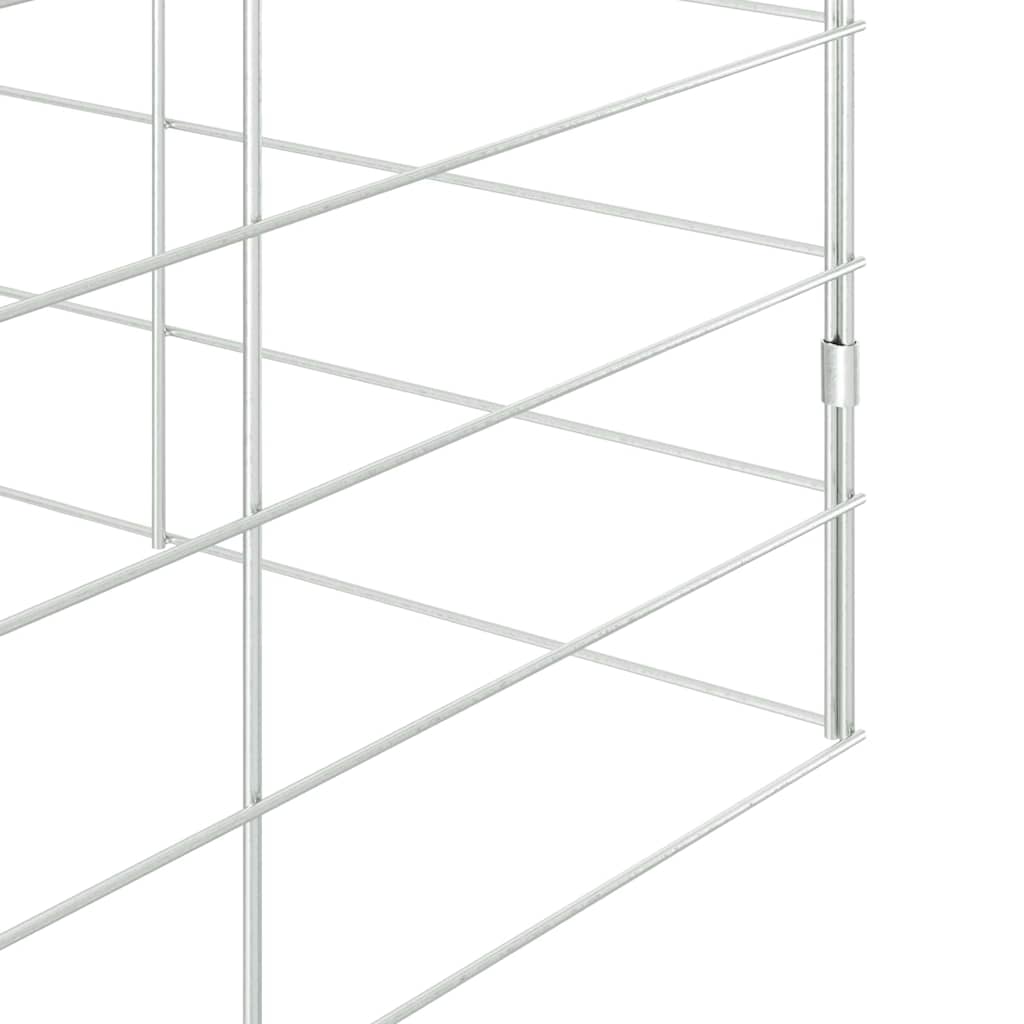 Konijnenkooi Zilver 400 x 100 x 210 cm Gegalvaniseerd staal