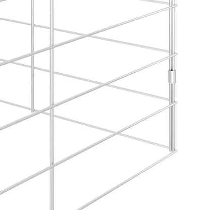 Konijnenkooi Zilver 400 x 100 x 210 cm Gegalvaniseerd staal