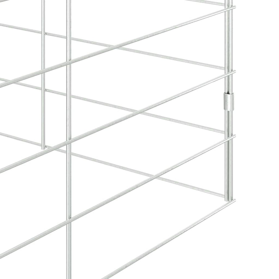 Konijnenkooi Zilver 400 x 100 x 210 cm Gegalvaniseerd staal