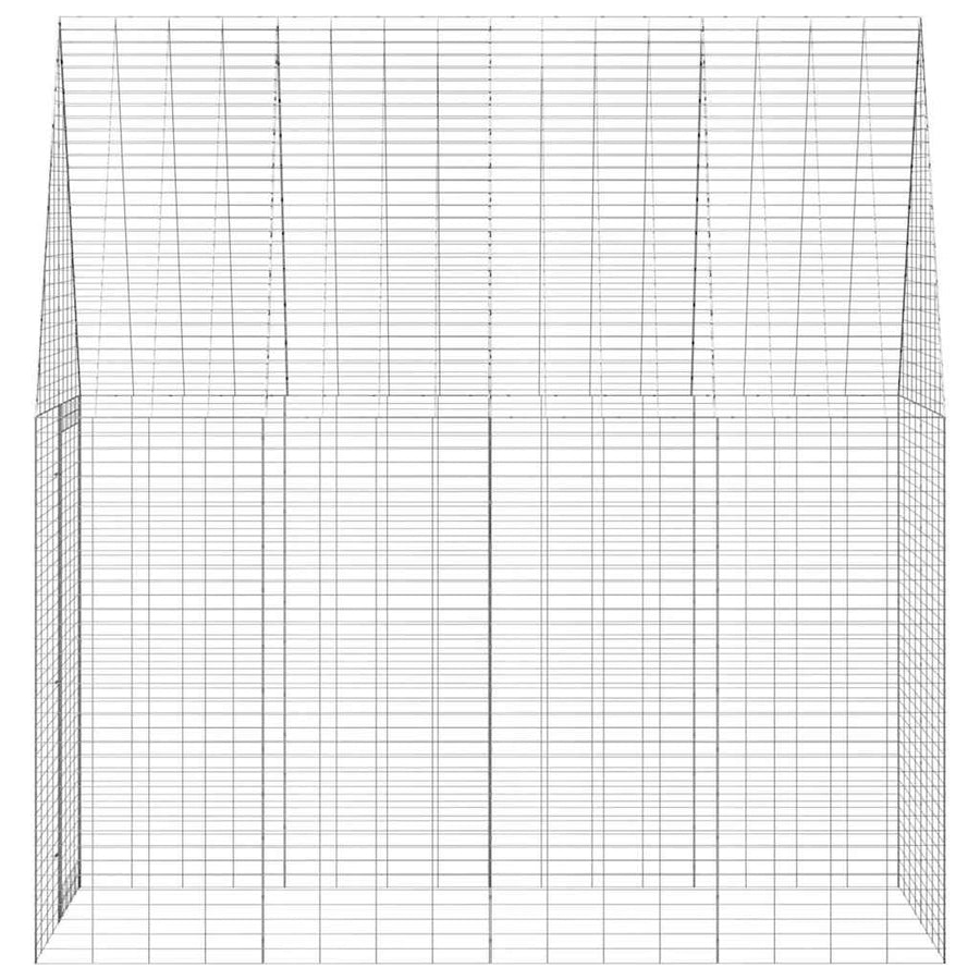 Konijnenkooi Zilver 400 x 100 x 210 cm Gegalvaniseerd staal