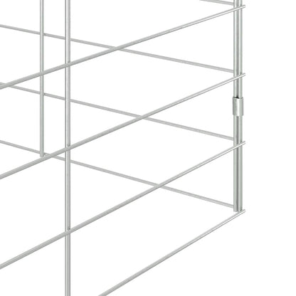 Konijnenkooi Zilver 400 x 100 x 210 cm Gegalvaniseerd staal