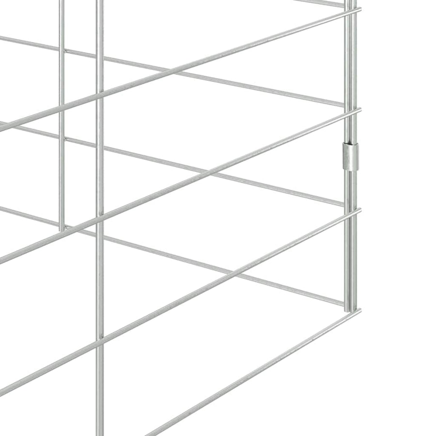 Konijnenkooi Zilver 400 x 100 x 210 cm Gegalvaniseerd staal