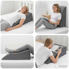 Leg Pillow Grey 68 x 41 x 21 cm PU Foam