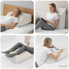 Leg Cushions Plain White 63 x 52 x 19.5 cm PU Foam