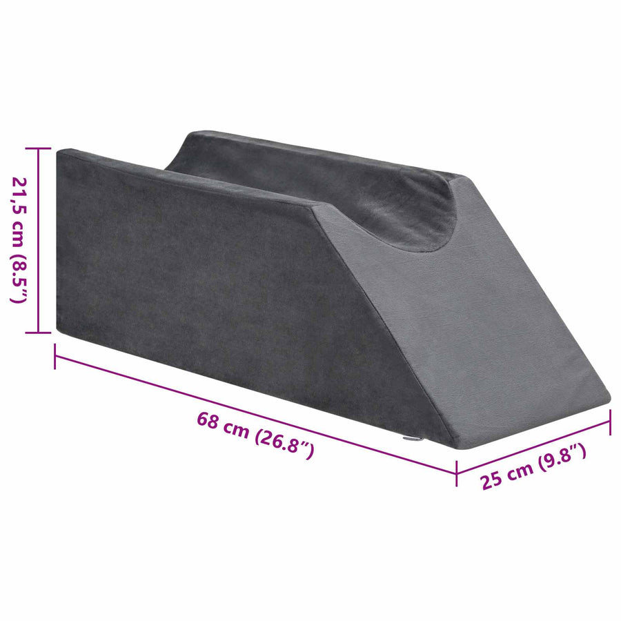 Been Kussen 68 x 25 x 21,5 cm Stevig PU Schuim Grijs