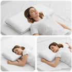 Sleeping Pillow Solid White 80 x 35 x 10 cm Gel Foam