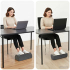 Footrest Cushion Solid Grey 42 x 18 x 13 cm PU Foam