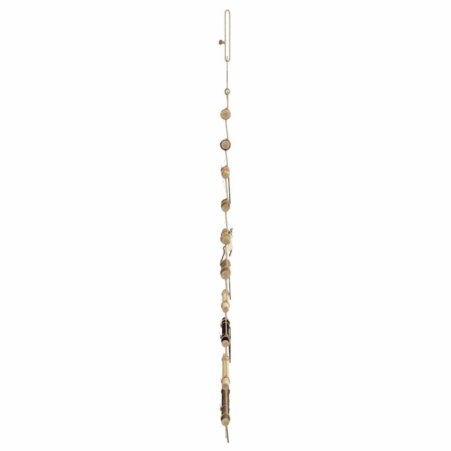 Kerstboom met 30 LED Naturel 90 cm massief essenhout