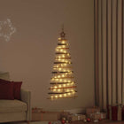 Christmas tree with 50 LED Natural 120 cm solid ash wood