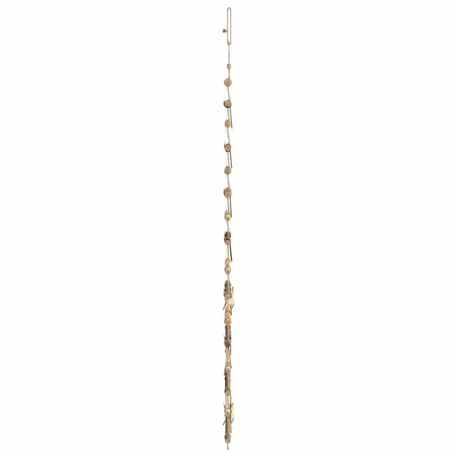 Kerstboom met 80 LED Naturel 150 cm massief essenhout