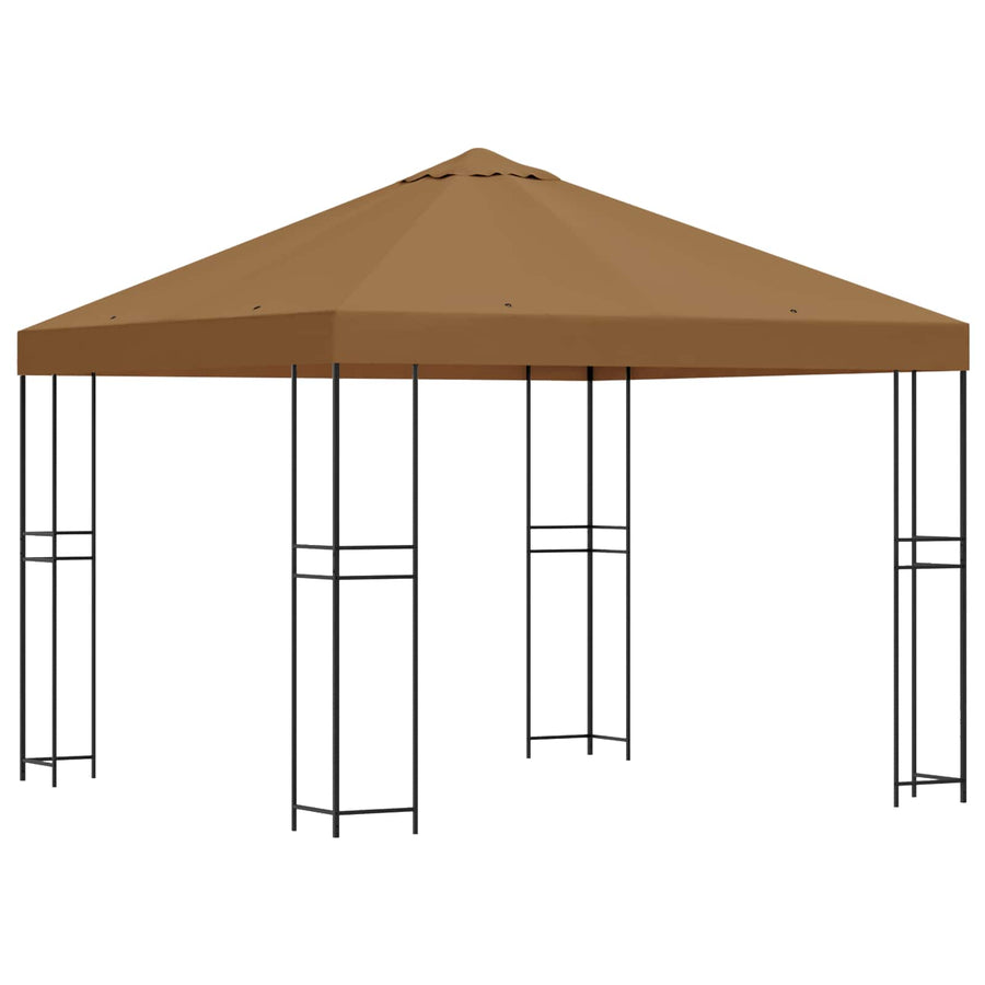 Prieel 3 x 3 m Beige Polyester en staal 190 gsm
