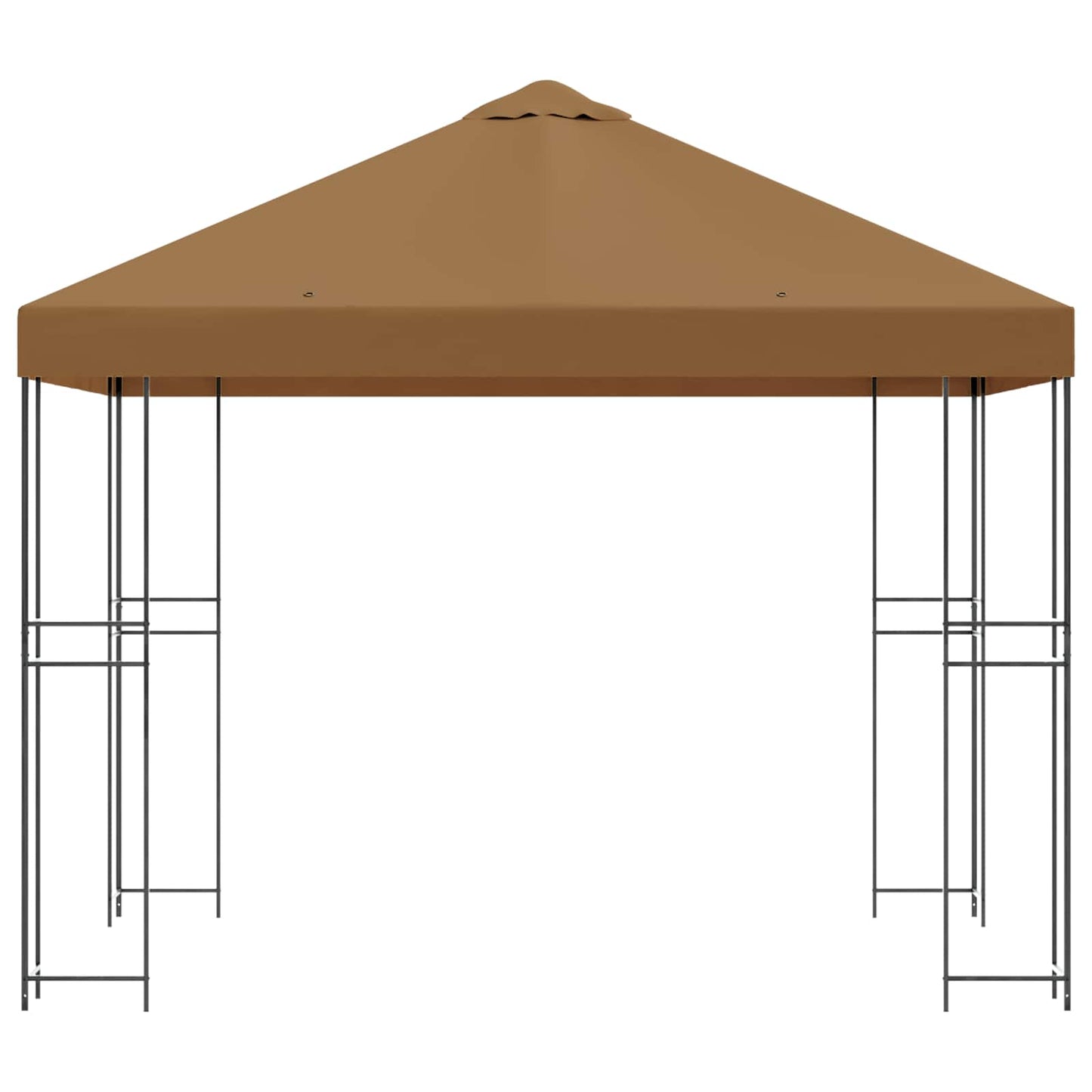 Prieel 3 x 3 m Beige Polyester en staal 190 gsm