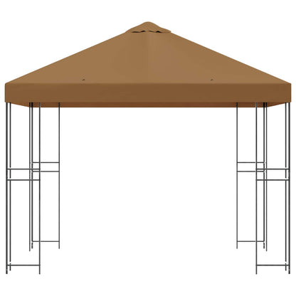 Prieel 3 x 3 m Beige Polyester en staal 190 gsm