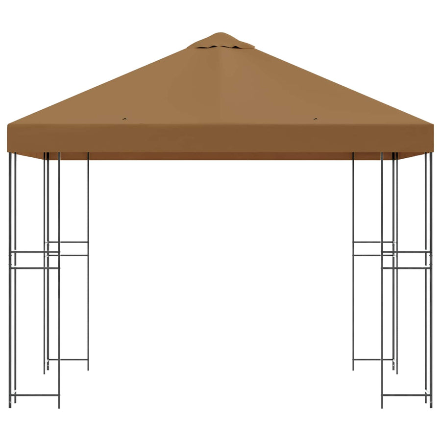 Prieel 3 x 3 m Beige Polyester en staal 190 gsm