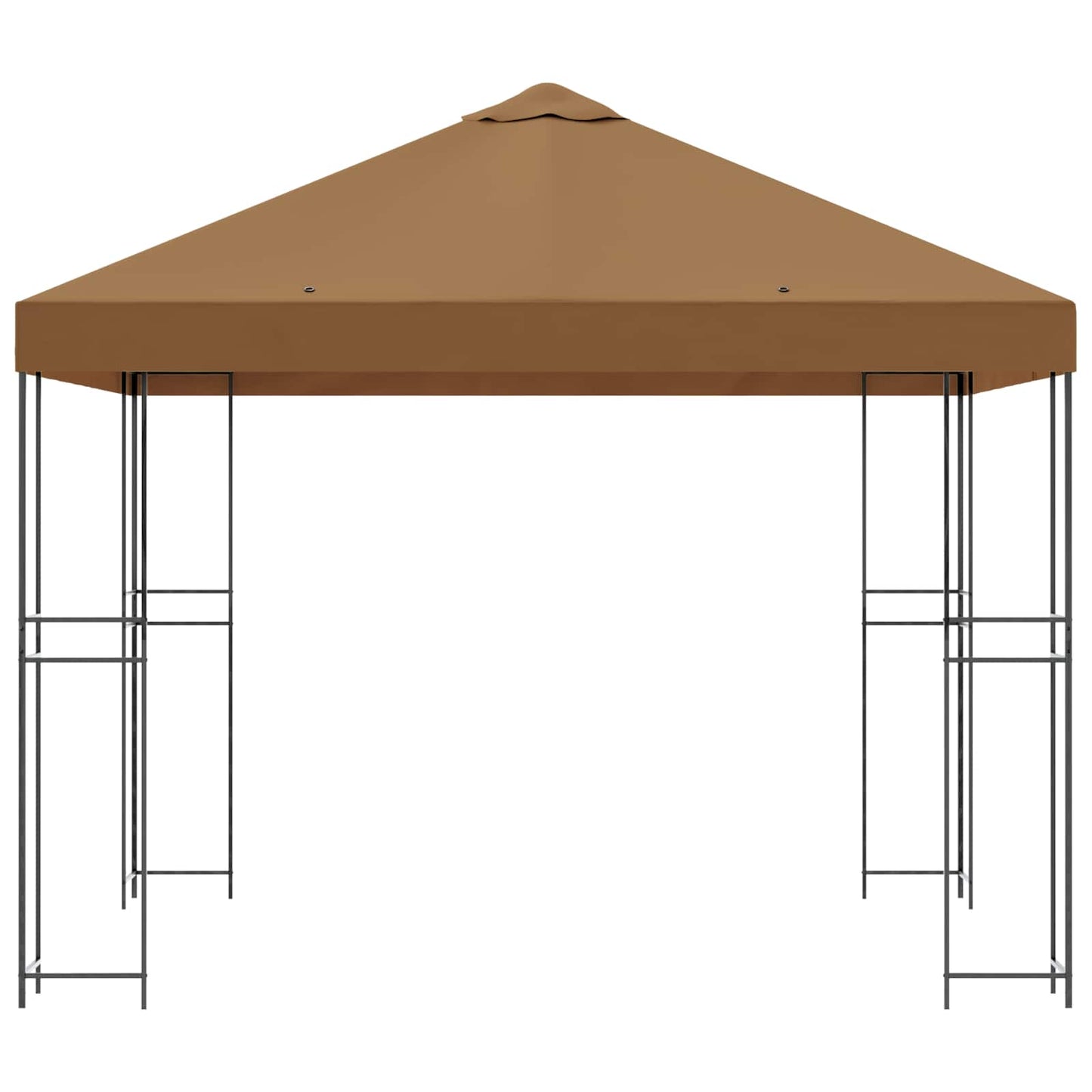 Prieel 3 x 3 m Beige Polyester en staal 190 gsm