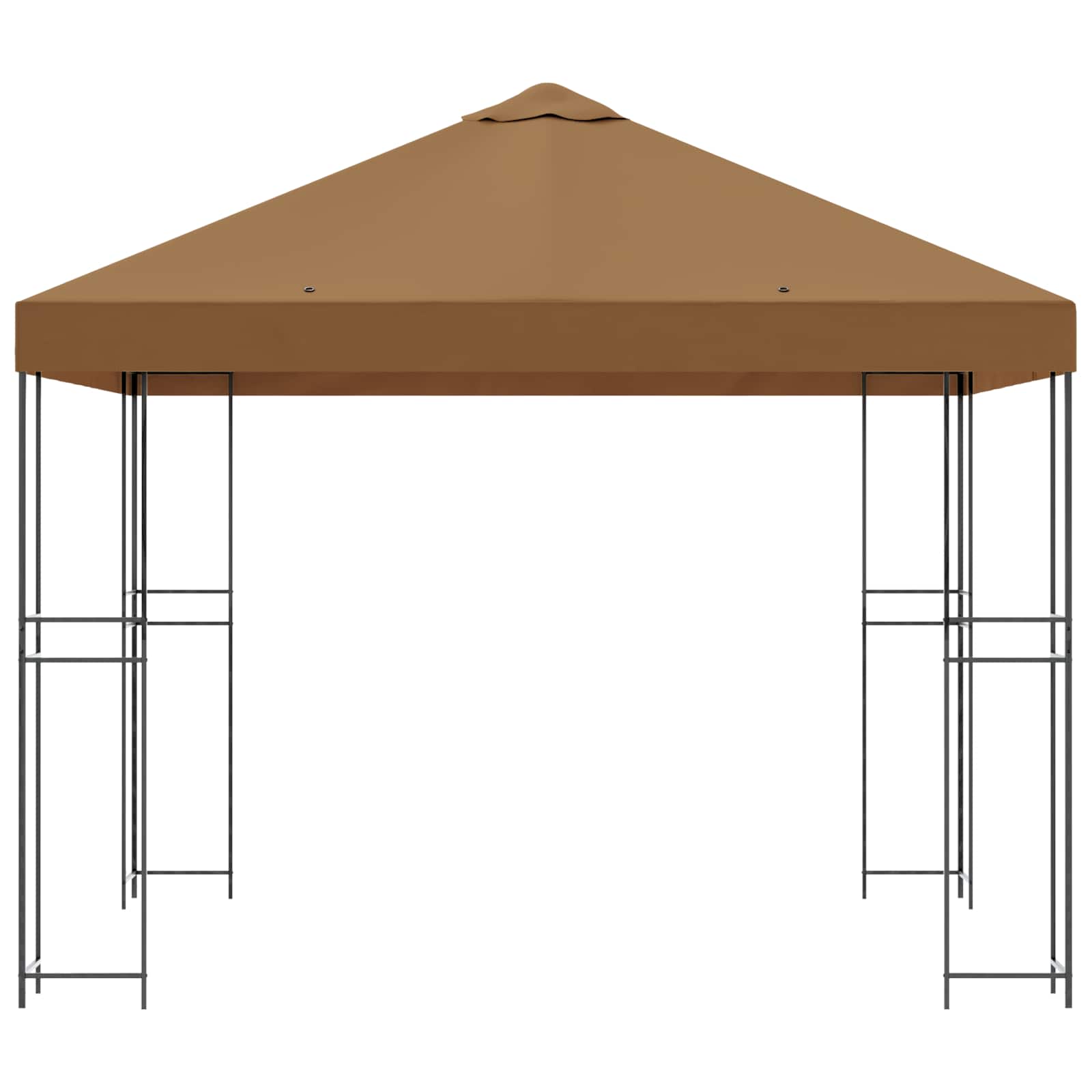 Prieel 3 x 3 m Beige Polyester en staal 190 gsm